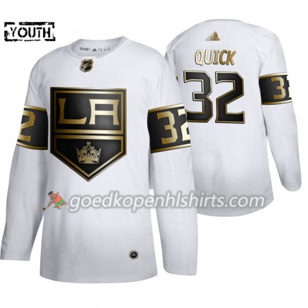 Los Angeles Kings Jonathan Quick 32 Adidas 2019-2020 Golden Edition Wit Authentic Shirt - Kinderen